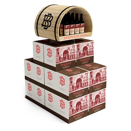 Barrel and Case Floor Display