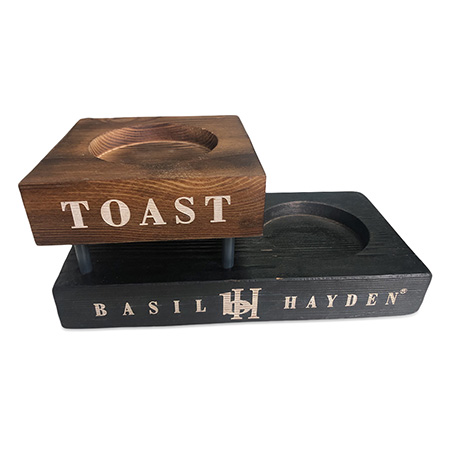 Wood Bottle Pedestal Display