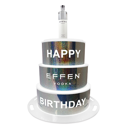 Birthday Cake Shaped Vodka Bottle Presenter