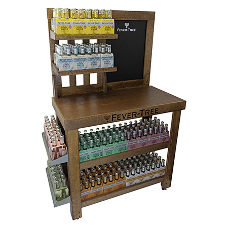 Butcher Block Bottle Display