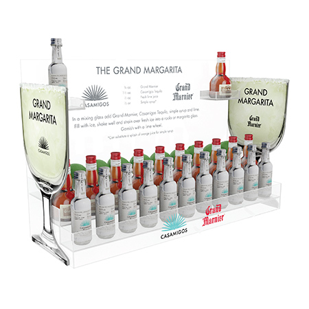 Tequila Counter Bottle Display