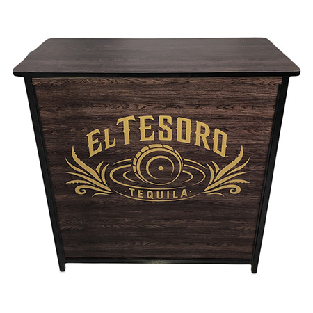 Custom Wood Mini Bar Stand