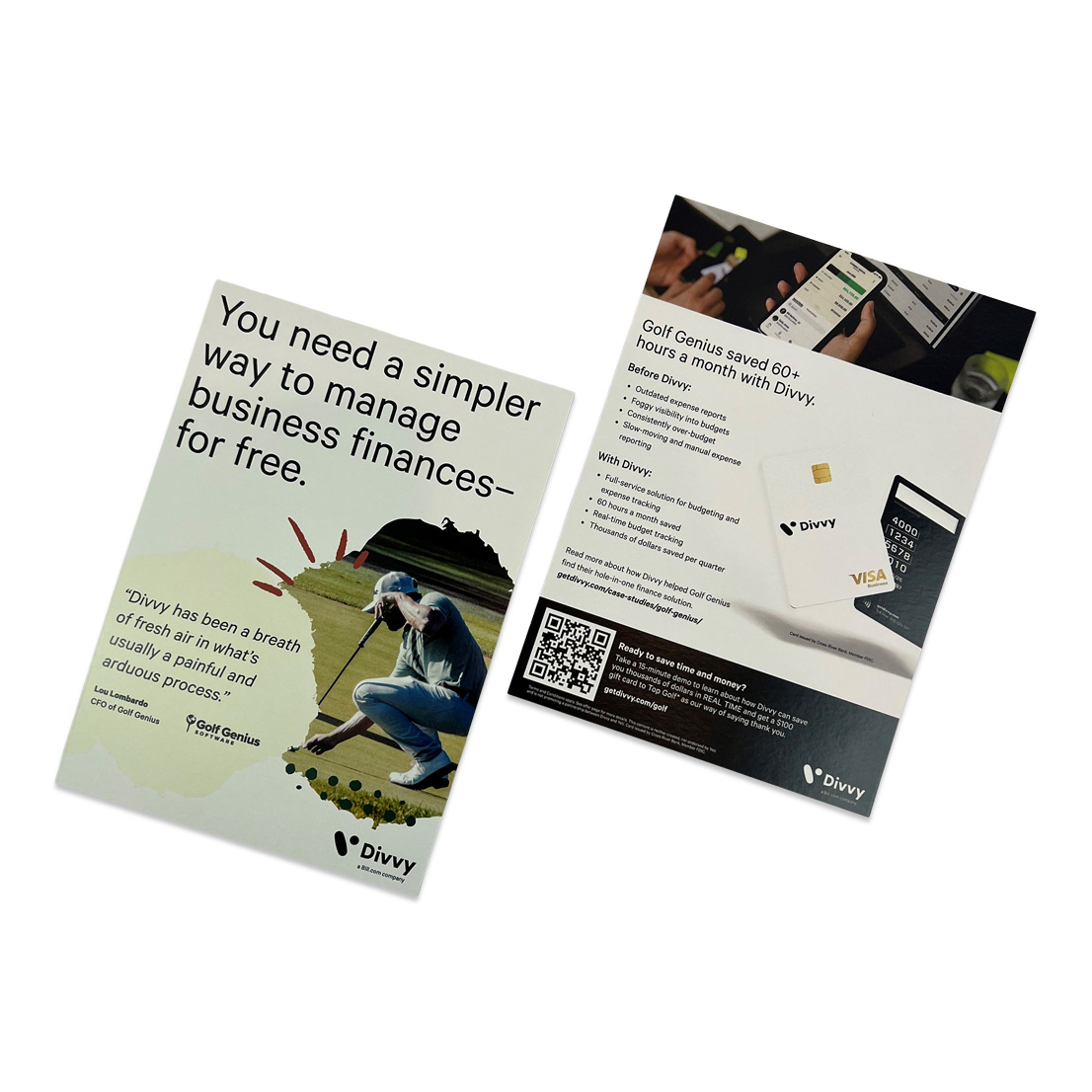 Divvy Printed Information Card