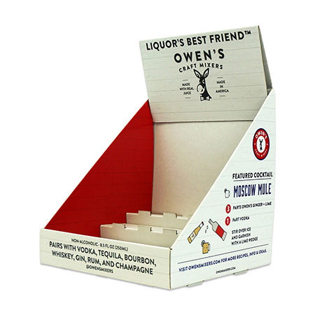 Owen's Mixers Counter Shelf Display