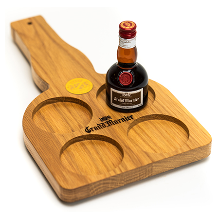 Bottle Shaped Wood Flight Tray