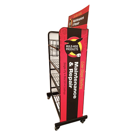 Full Color Rolling Metal Shelf Display