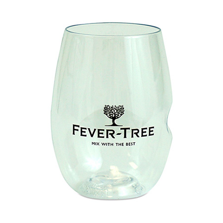 Thumb Imprint Plastic Stemless Wine Glass