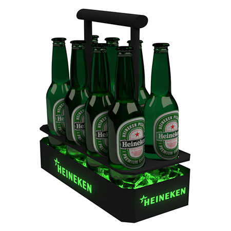 Illuminated Bottle Carrier Tray