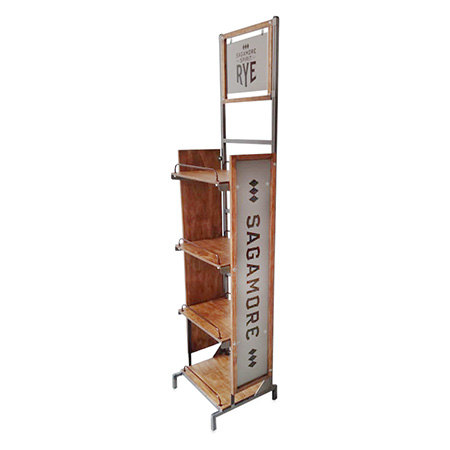 Wood and Metal Display Rack