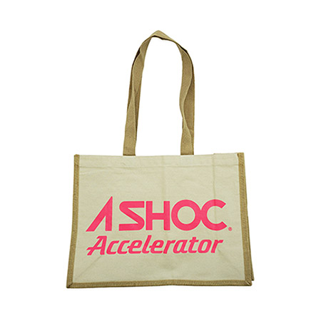 Screenprinted Burlap Tote Bag