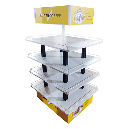 Super Coffee Wood Floor Display