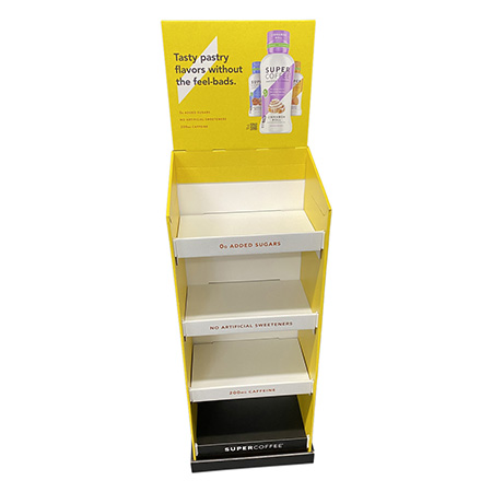 Super Coffee Full Color Corrugated Floor Display