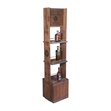 Whiskey Branded Wood Floor Display