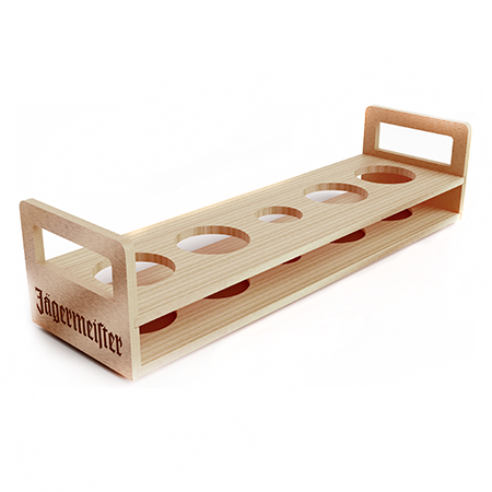 Custom Wood Flight Glass Tray