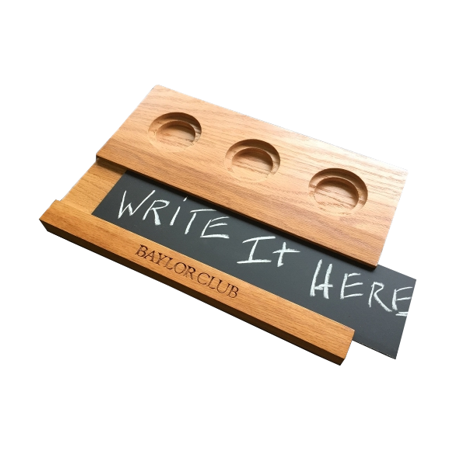 Wood Flight Tray With Chalkboard Surface