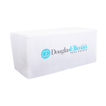Custom Fitted Table Cove with Printed Logo