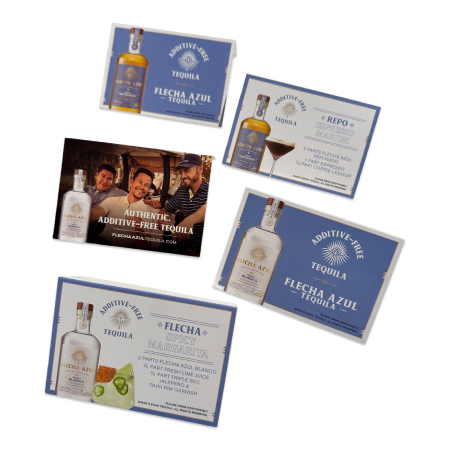 flecha azul tequila shelf talkers