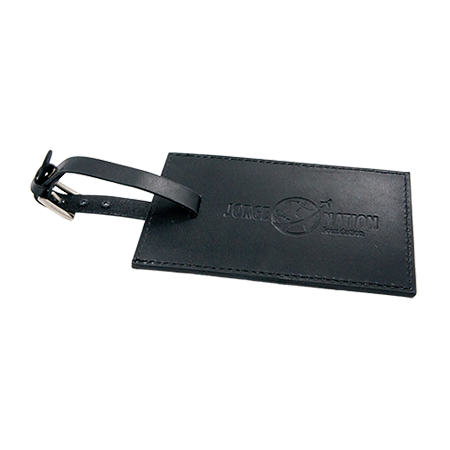 Embossed Leather Luggage Tag