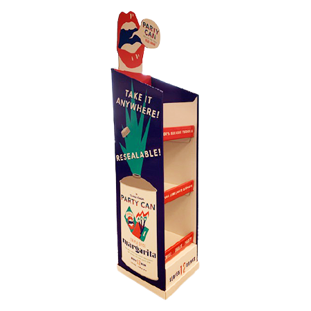 Party Can Die Cut Header Corrugated Display